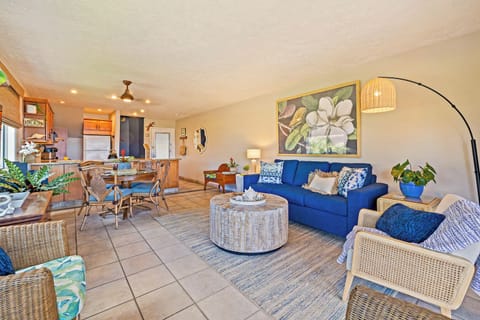 Living and dining areas