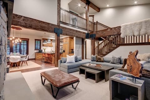 Great room looking toward dining room and kitchen