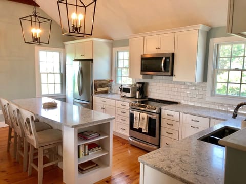 Newly renovated kitchen with modern appliances