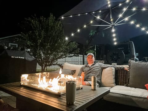 Relaxing on the patio after a day at the beach is our guests favorite activity!