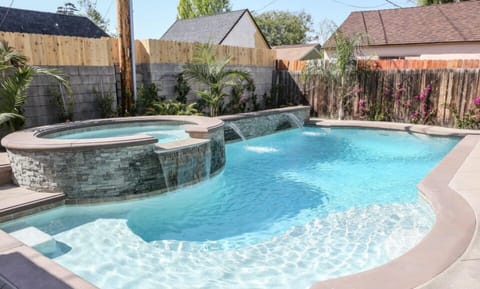 New Pebble-Tech Pool w/In-ground Jacuzzi