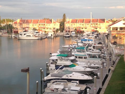 Beautiful view of marina from balconies