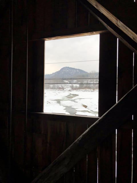 One of the gorgeous views from the Jay covered bridge