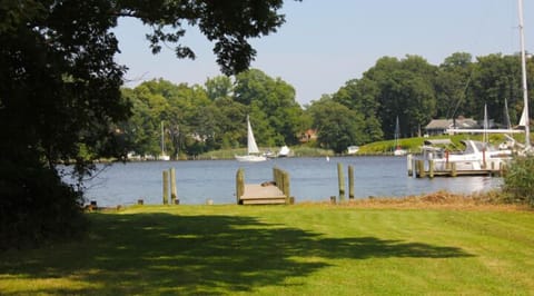View of crabbing and fishing dock from deck. Crab Pots included.