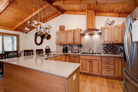 Spacious and well-equipped kitchen area