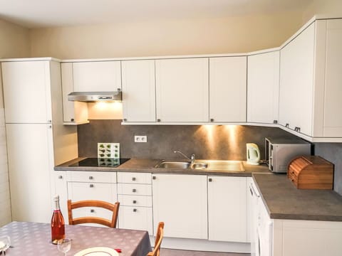 Kitchen, Kitchen Appliance, Countertop, Cabinetry, Major Appliance, Furniture, Interior Design, Kitchen Sink, Plumbing Fixture, Flooring