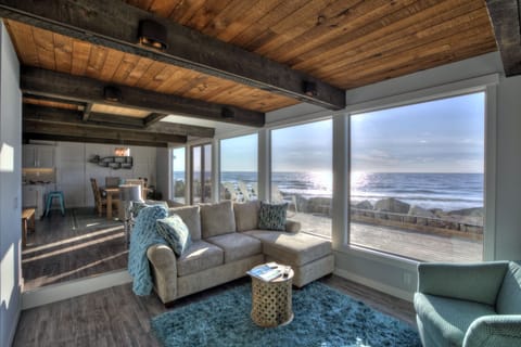 The ocean view from the living room is perfect for entertaining your family.