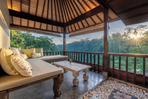 The Bale Room has a private balcony overlooking the gorge.