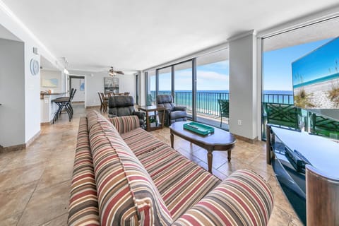 Gorgeous views from the open living room and dining room area