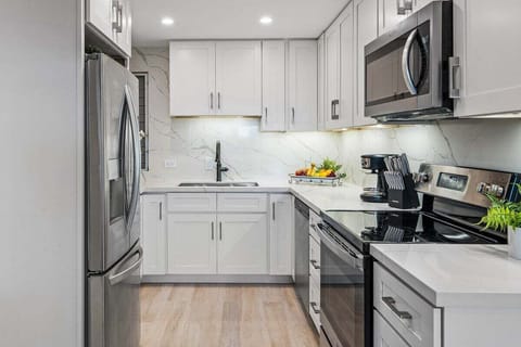 Fully equipped kitchen with modern appliances and everything you need