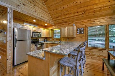 Breakfast bar seats 4