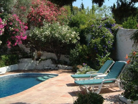Secluded walled garden and pool