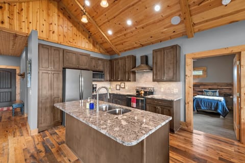Kitchen with granite countertops