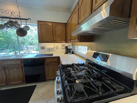Gas Convection Oven with Gas Cooktop - One of Three Ovens in the Kitchen. 