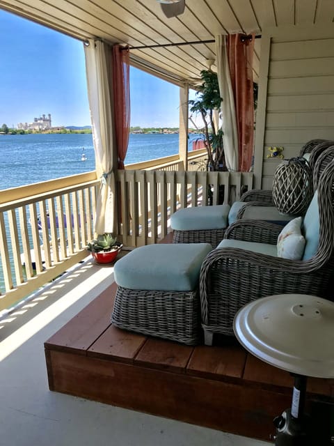 Watch your family play in the lake while relaxing on the deck.