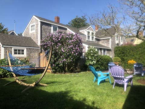 View of large yard and double hammock