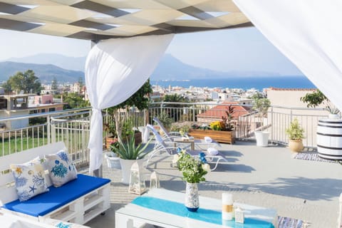 The rooftop terrace with panoramic sea view