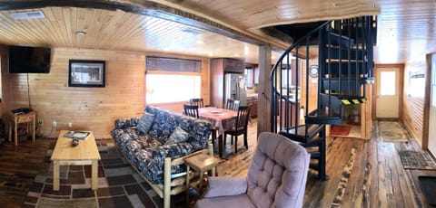 Full Futon in living room, Spiral staircase