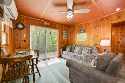 Carp Lake Vacation Rental | 2BR | 1BA | 4 Steps for Entry | 550 Sq Ft
