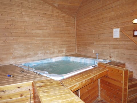 Indoor hot tub.  Awesome after a day of skiing