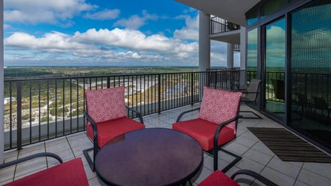 Enjoy views of the state park and surrounding area from this balcony with the beach only steps away