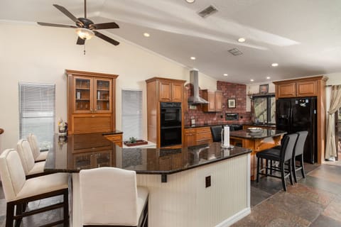 Gourmet kitchen with granite counter tops