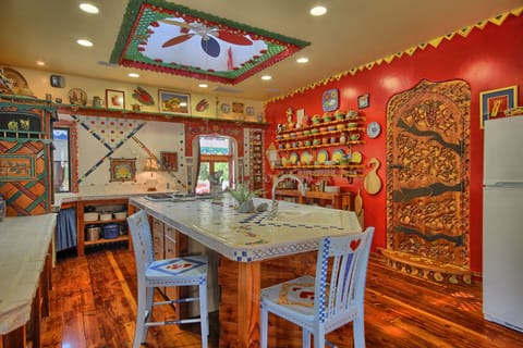 Long view of the kitchen