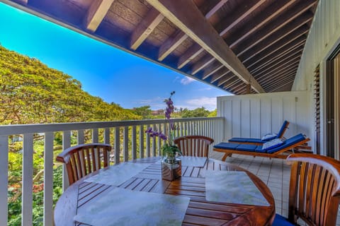 Enjoy meals and drinks on top floor secluded lanai