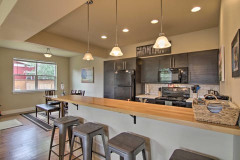 Four stools at the bar