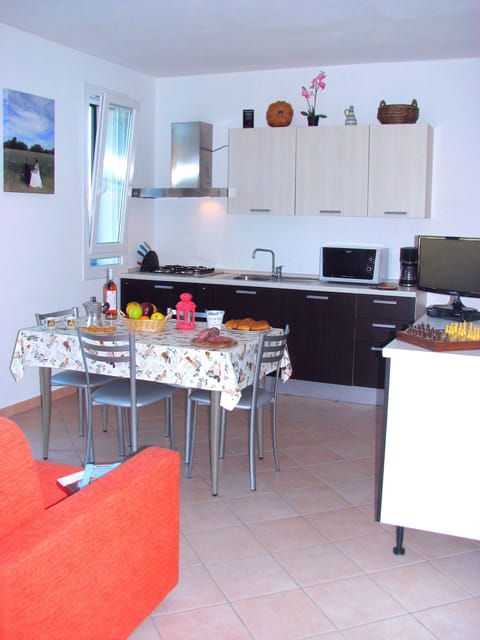 Cozy Kitchen & Living Room: TV SAT and Sofabed for two persons