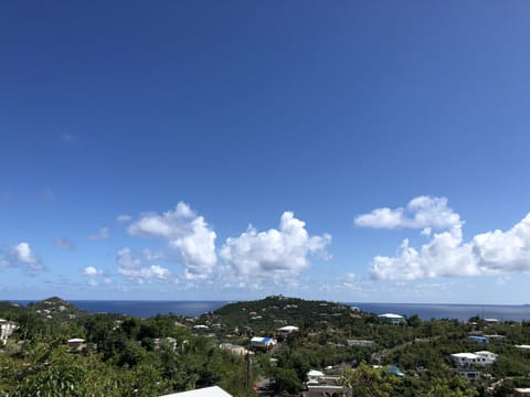 View from the deck. Zoom in to see St Croix in the distance!