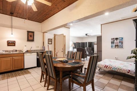 dining room table towards sink and dishwasher