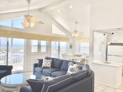 cathedral ceilings and ocean views from every window