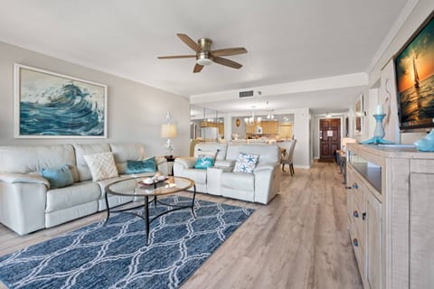 Leather Sofa and Love Seat in the Living Area