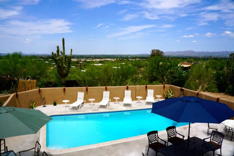 The top of Picacho peak, 45 miles away is seen from this view.