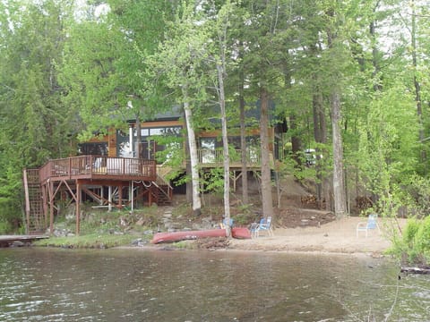 house and private beach from water