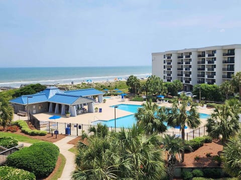 Balcony View to Pool and Ocean