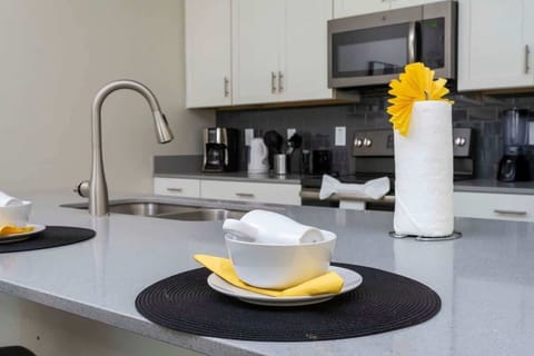 A modern and well-equipped kitchen 