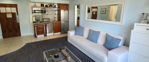 View from the windows to the entrance