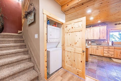 Located on the Main Floor is a Stackable Washer and Dryer.