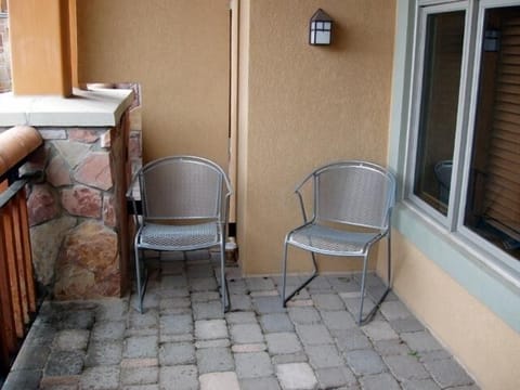 Private patio outside unit