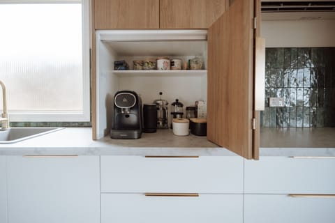 Coffee and tea station. Nespresso compatible machine. 