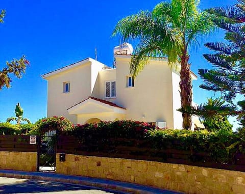 Gated entrance to villa.
