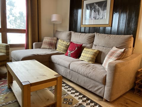 Sofa with views up the mountain