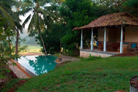 View of Pool Pavillion from Top Terrace