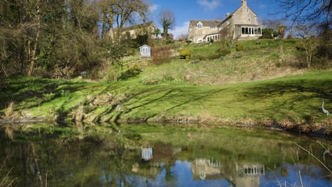 View of house from large pond in the garden