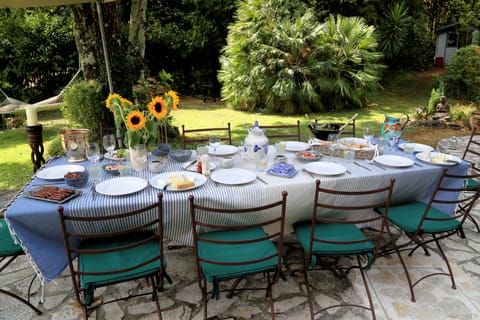 Dining on the terrace