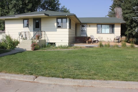 Main entry with cement parking