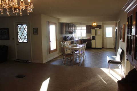 Looking into the kitchen