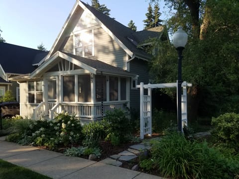 Take a stroll thru the lovely side perennial garden.